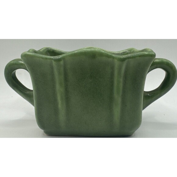 Vintage 1940's USA Pottery Creamer & Sugar Green 893 And 894 - Picture 2 of 10